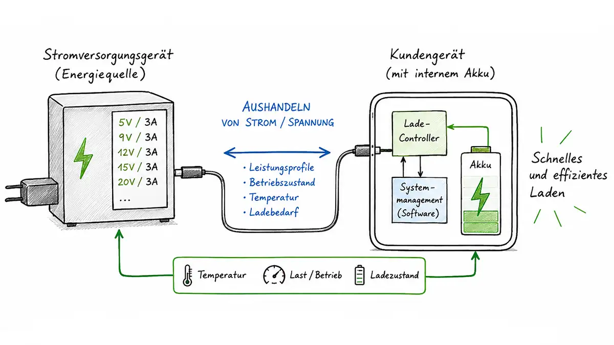 Praxisbeispiel schnelles Laden eines internen Akkus Praxisbeispiel schnelles Laden eines internen Akkus