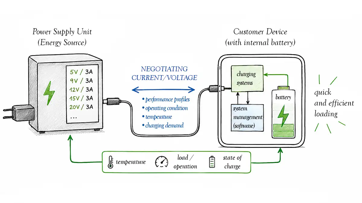 Optimized charging via USB PD Optimized charging via USB PD